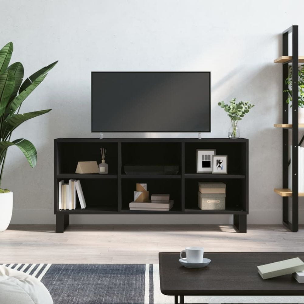 Vidaxl TV skrinka čierna 103,5x30x50 cm kompozitné drevo
